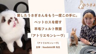 愛したうさぎさんをもう一度この手に。ペットロスを癒す羊毛フェルト教室「アトリエモンレーヴ」
